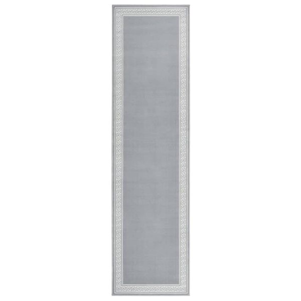vidaXL Tappeto Lungo in BCF Grigio con Motivo 60x250 cm