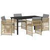 vidaXL Set da Pranzo per Giardino 5 pz Beige polyrattan
