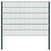 vidaXL Pannello di recinzione con pali in ferro 176,5x120 cm verde