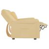 vidaXL Divano Massaggiante 2 Posti con Portabicchieri Crema Similpelle