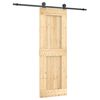 vidaXL Porta Scorrevole con Set Hardware 70x210 cm Legno Massello Pino