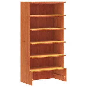 vidaXL Scarpiera Marrone Cera 52x30x104 cm Legno Massello di Pino