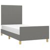 vidaXL Giroletto senza Materasso Grigio Scuro 90x190 cm Tessuto