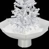 vidaXL Albero di Natale con Neve e Base a Ombrellone Bianco 75 cm