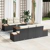 vidaXL Set Divano da Giardino con cuscino 6 pcs Nero Poly Rattan