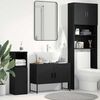 vidaXL Armadio per Lavabo da Bagno Rovere Nero 80 x 30 x 60 cm