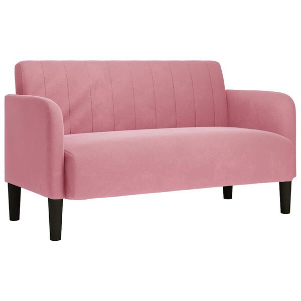 vidaXL Divano Divanetto Rosa 109 cm in Velluto