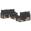 vidaXL Set Divano da Giardino 6 pz Grigio 55 x 55 x 37 cm polyrattan
