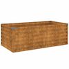 vidaXL Letto Rialzato da Giardino 100x50x36 cm in Acciaio Corten
