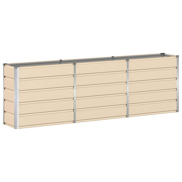 vidaXL Fioriera Avorio 160 x 40 x 75 cm Acciaio