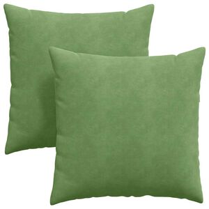 vidaXL Cuscini da Divano 2 pcs Verde chiaro 80 x 80 cm