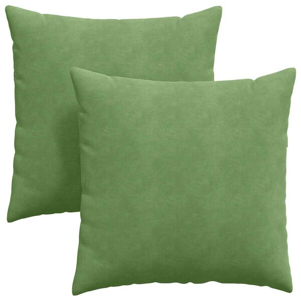 vidaXL Cuscini da Divano 2 pcs Verde chiaro 80 x 80 cm