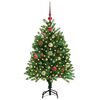vidaXL Albero di Natale con 150 LED con supporto Verde 120 cm PE
