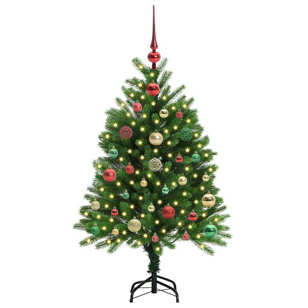 vidaXL Albero di Natale con 150 LED con supporto Verde 120 cm PE