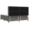 vidaXL Letto a Sorgente LED Grigio scuro 200 x 200 cm Tessuto