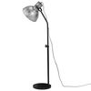 vidaXL Lampada da Terra 25 W Argento Vintage 30x30x90-150 cm E27