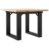 vidaXL Tavolino da Salotto Telaio a O 70x70x40cm Legno Pino e Acciaio