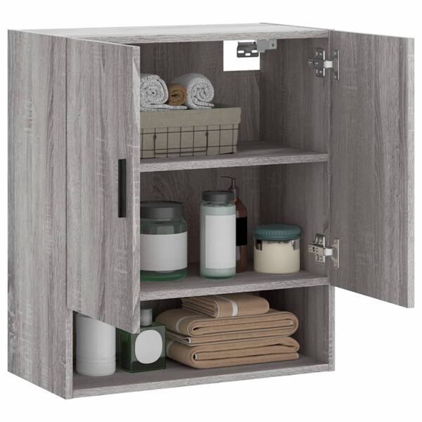 vidaXL Armadietto a Muro Grigio Sonoma 60x31x70cm in Legno Multistrato