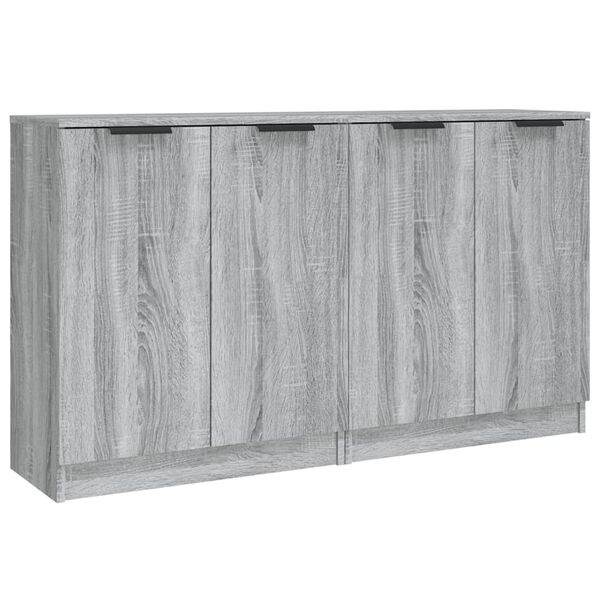 vidaXL Credenze 2 pz Grigio Sonoma 60x30x70 cm in Legno Multistrato