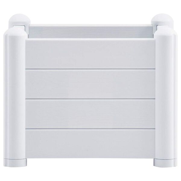 vidaXL Letto Rialzato da Giardino in PP Bianco 43x43x35 cm