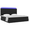 vidaXL Letto con contenitore e LED Nero 200 x 200 cm Velluto