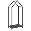 vidaXL Rastrelliera per Legna da Ardere Nera 40x25x90 cm