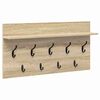 vidaXL Appendiabiti a muro A parete Rovere Sonoma 80 x 40 x 12 cm