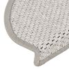 vidaXL Tappeti Adesivi Scale Aspetto Sisal 30 pz 65x21x4 cm Platino