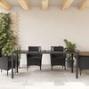 vidaXL Tavolo da Giardino Piano in Vetro Nero 190x90x75 cm Polyrattan
