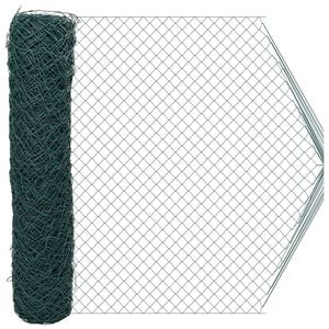 vidaXL Recinzione a rete metallica Verde 2 x 10 m Acciaio