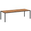 vidaXL Tavolo da Giardino Nero polyrattan
