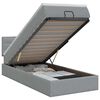 vidaXL Letto ottomano con materasso Grigio Chiaro 80 x 200 cm Tessuto