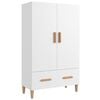 vidaXL Credenza Bianca 70x31x115 cm in Legno Multistrato