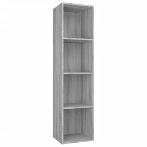 vidaXL Libreria/Mobile TV Grigio Sonoma 36x30x143 cm Legno Multistrato