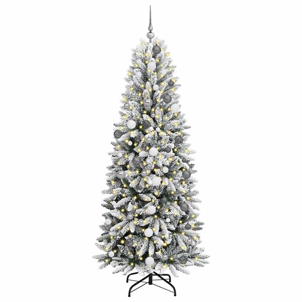 vidaXL Albero di Natale artificiale con 300 LED Bianco 210 cm