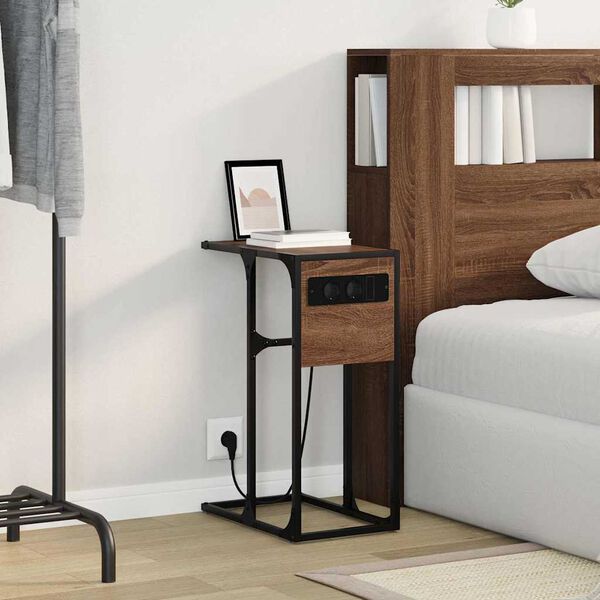 vidaXL Armadio da Notte Rovere Marrone 41,5 x 26 x 60,5 cm