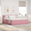 vidaXL Letto con Contenitore con materasso Rosa 100 x 200 cm