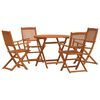 vidaXL Set Mobili da Esterno 5 pcs Naturale