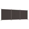 vidaXL Divisorio a 3 Pannelli Marrone 525x180 cm in Tessuto