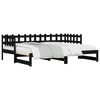 vidaXL Dormeuse Estraibile Nera 2x(90x200) cm Legno Massello di Pino