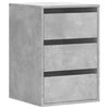 vidaXL Cassettiera Angolo Grigio Cemento 40x41x58cm Legno Multistrato