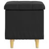 vidaXL Pouf contenitore Nero 40 x 40 x 45 cm Pelle sintetica