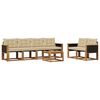 vidaXL Set di divani da esterno con cuscino 7 pcs Naturale e Beige