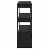 vidaXL Credenza Rovere nero 30 x 80 x 90 cm Legno multistrato