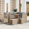 vidaXL Set Divano da Giardino 9 pcs Beige polyrattan