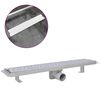 vidaXL Canaletta di Drenaggio per Doccia a Bolle 630x140 mm in Acciaio