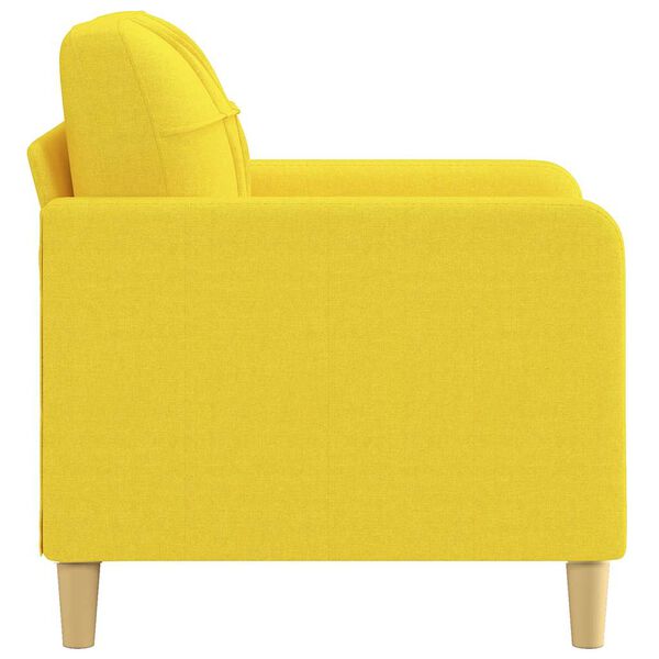 vidaXL Poltrona Giallo Chiaro 60 cm in Tessuto