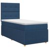 vidaXL Letto box spring con materasso Blu 90 x 190 cm Tessuto