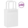 vidaXL Sacchetti di Carta 50 pz con Manici Bianchi 15x8x21 cm