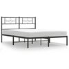 vidaXL Giroletto con Testiera in Metallo Nero 120x190 cm
